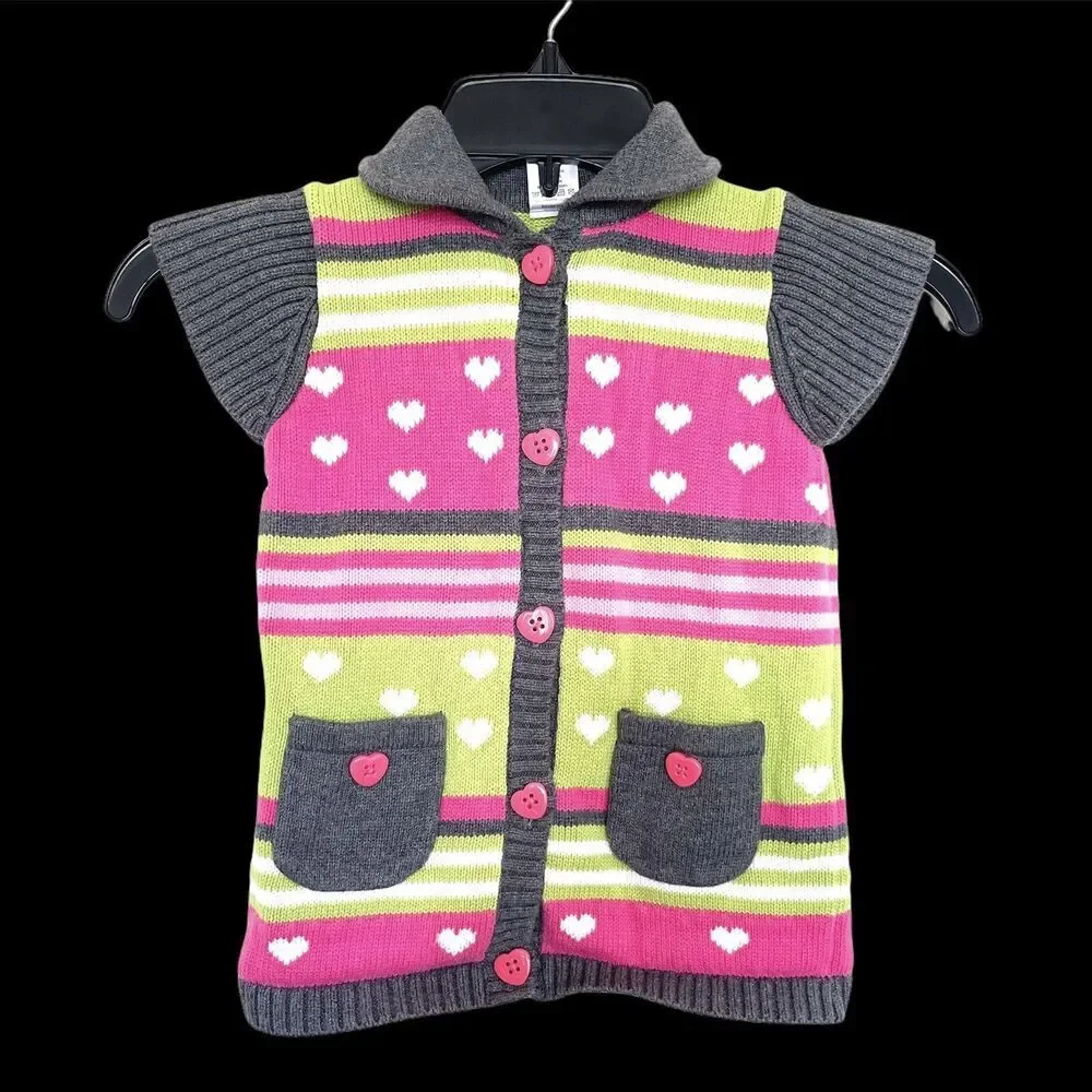 Gymboree Girls Sweater Size 3T Toddler Hearts Winter Christmas Cozy Comfy Baby